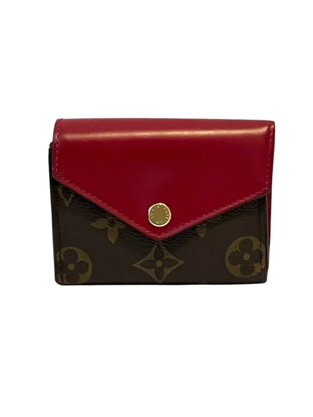 Louis Vuitton Portefeuille Zoe Monogram Compact Wallet Fuchsia Brown